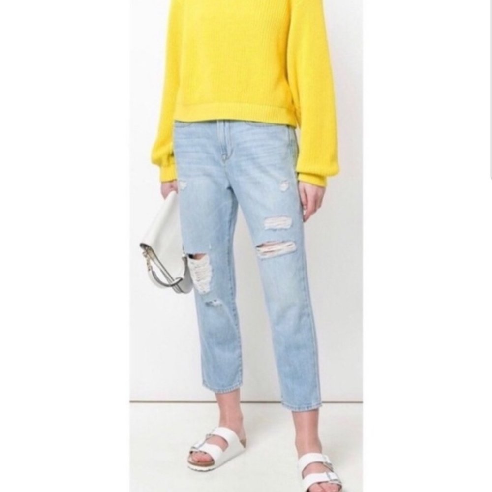 NWT {FRAME} Le Stevie Cropped Boyfriend Jeans